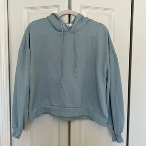 Retrology: Dusty Blue Cropped Hoodie